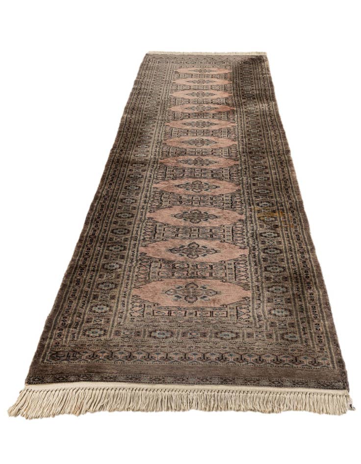 Detail image of  2' 8 x 9'  Hand Knotted Bokhara Oriental Wool Runner Rug