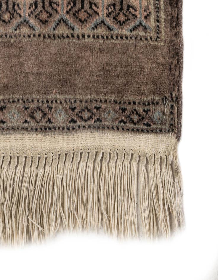 Detail image of  2' 8 x 9'  Hand Knotted Bokhara Oriental Wool Runner Rug