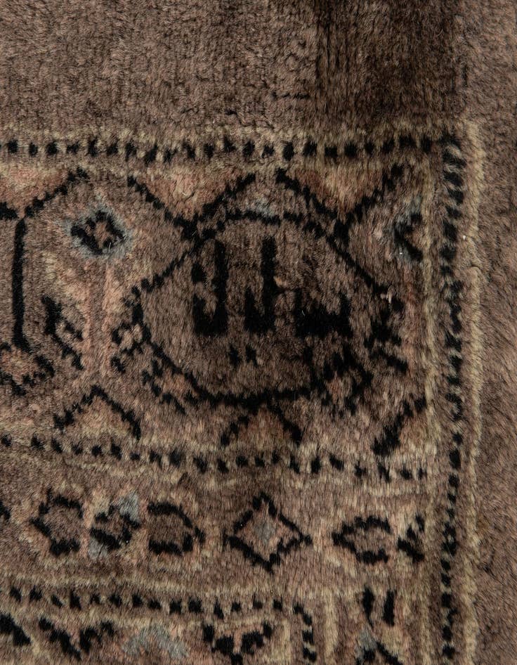 Detail image of  2' 8 x 9'  Hand Knotted Bokhara Oriental Wool Runner Rug