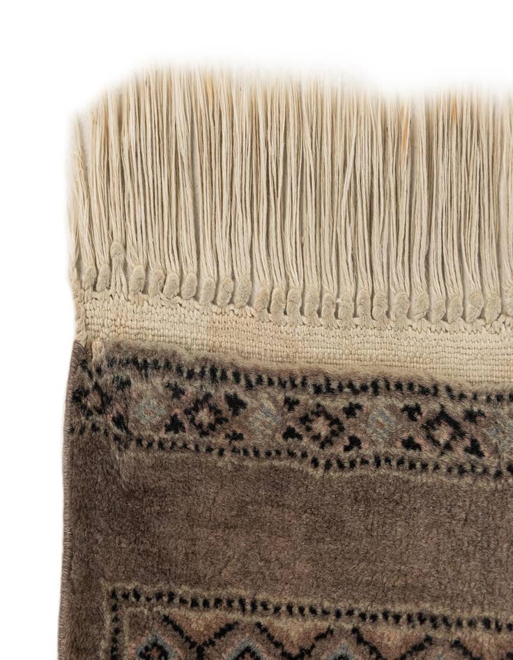 Detail image of  2' 8 x 9'  Hand Knotted Bokhara Oriental Wool Runner Rug