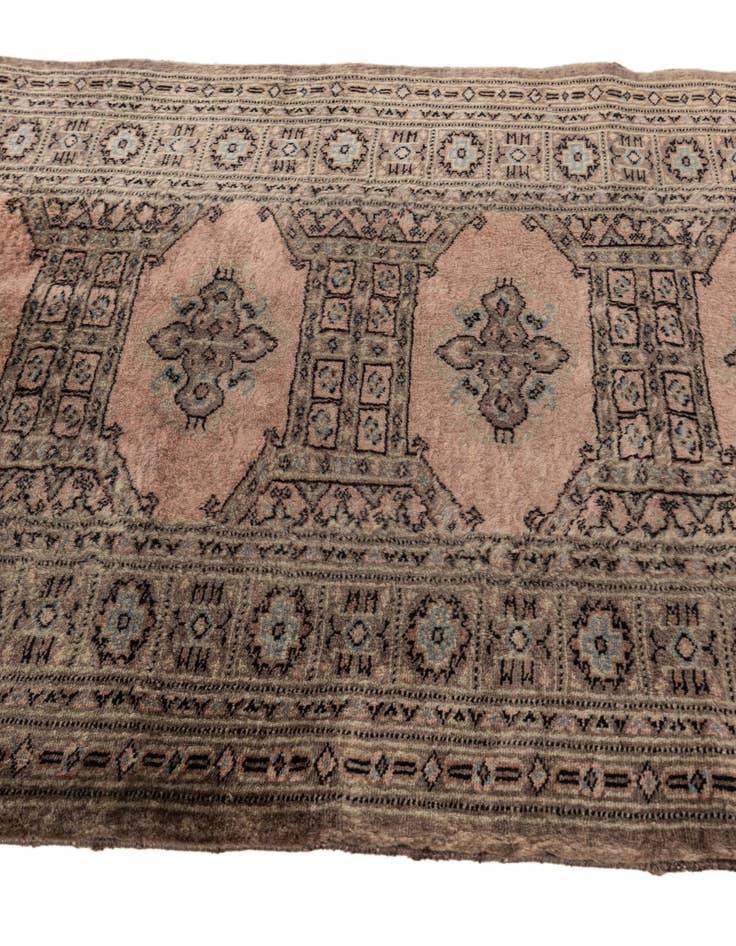 Detail image of  2' 8 x 9'  Hand Knotted Bokhara Oriental Wool Runner Rug