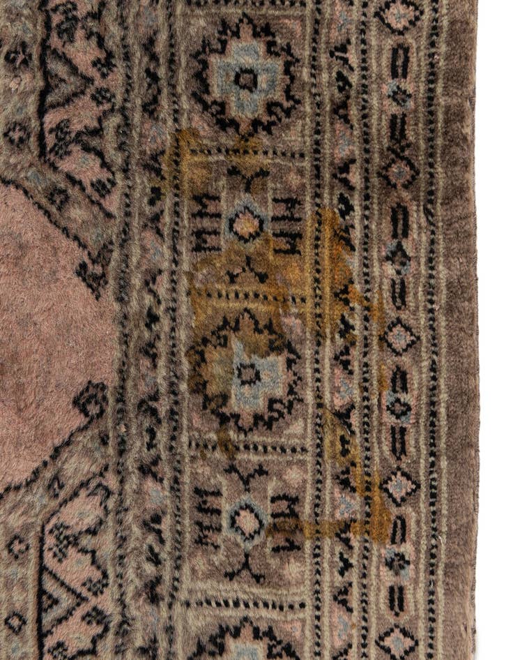 Detail image of  2' 8 x 9'  Hand Knotted Bokhara Oriental Wool Runner Rug