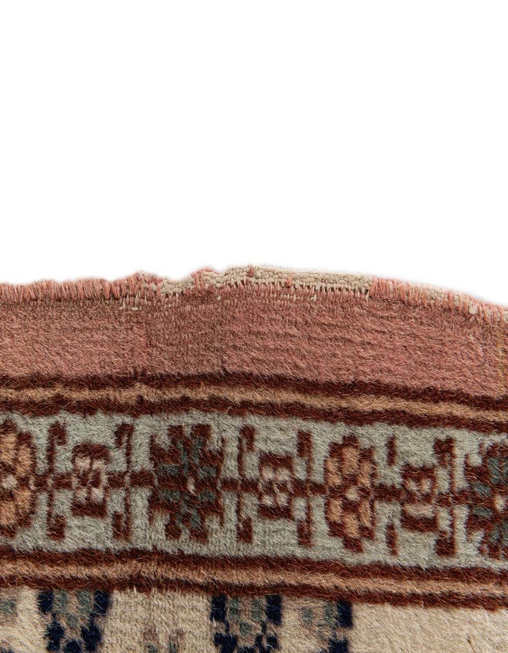 Detail image of  2' 8 x 7' 8  Hand Knotted Lahour Oriental Wool Runner Rug