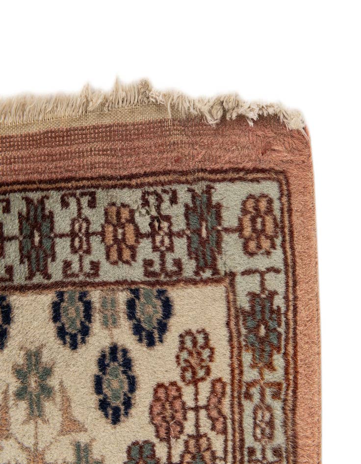 Detail image of  2' 8 x 7' 8  Hand Knotted Lahour Oriental Wool Runner Rug