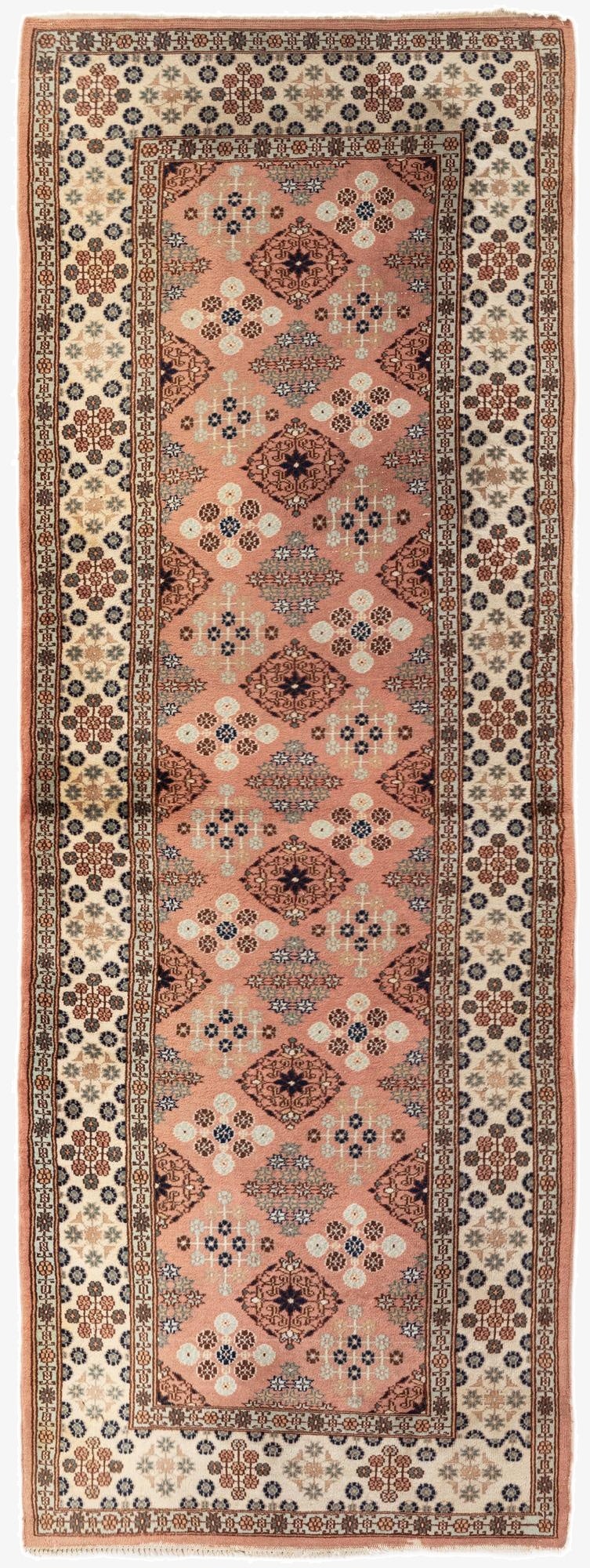  2' 8 x 7' 8  Hand Knotted Lahour Oriental Wool Runner Rug