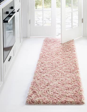  3' 3 x 16' 5 Lattice Shag Runner Rug
