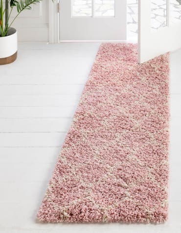  3' 3 x 16' 5 Lattice Shag Runner Rug