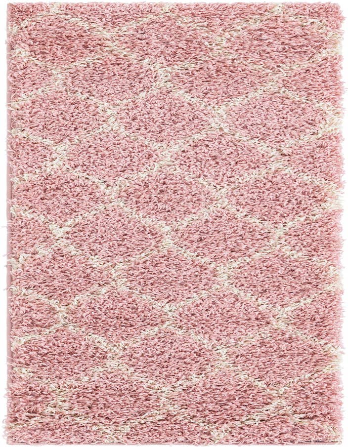 Detail image of  2' x 6' Lattice Shag Runner Rug