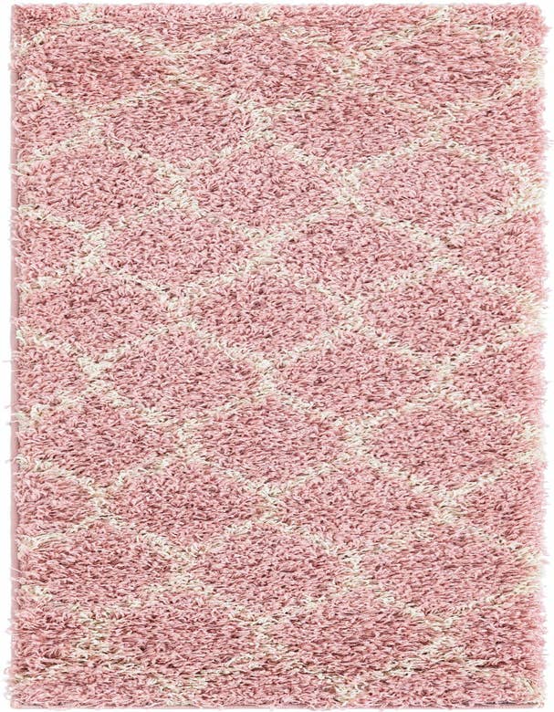 Detail image of  2' x 7' Lattice Shag Runner Rug