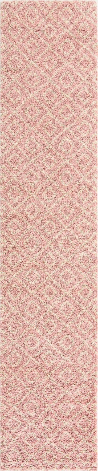  3' 3 x 16' 5 Lattice Shag Runner Rug
