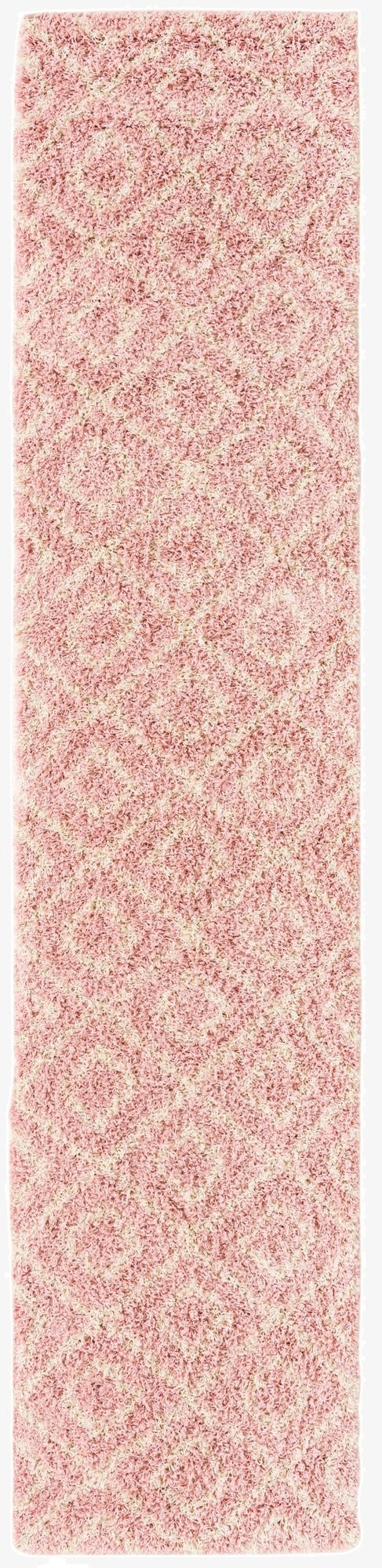  2' 7 x 12' Lattice Shag Runner Rug