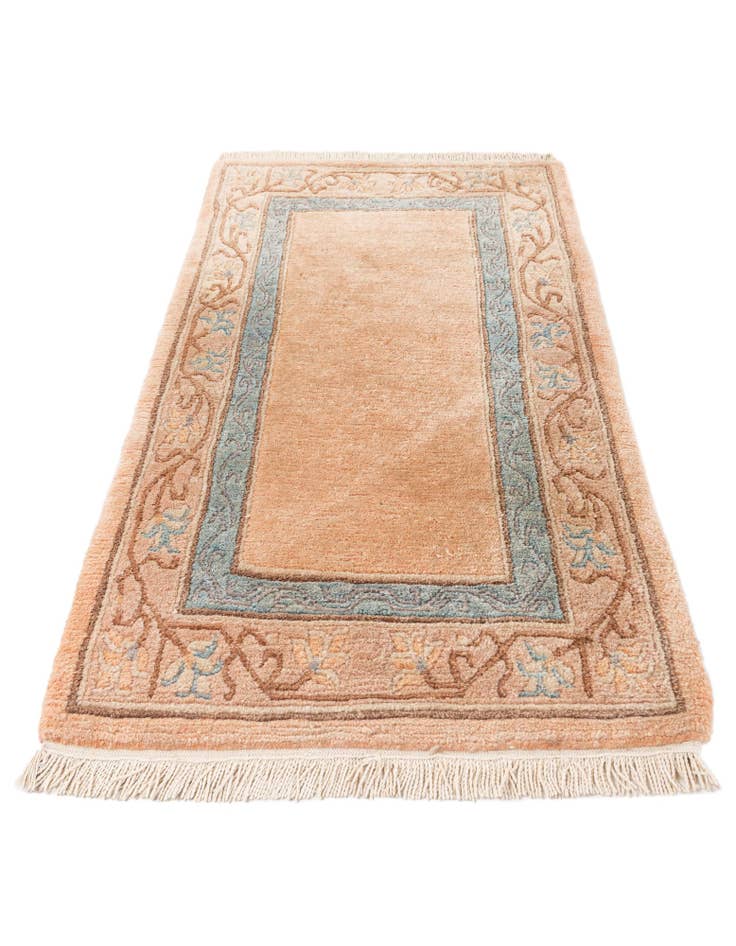 Detail image of  2' 5 x 4' 9  Hand Knotted Tibet Wool Runner Rug