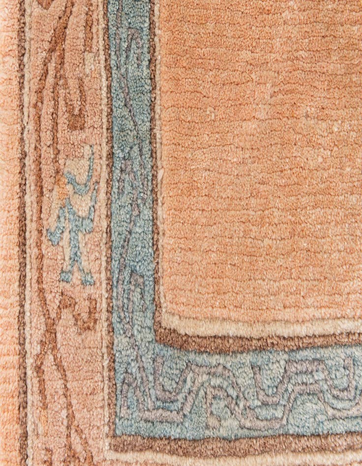 Detail image of  2' 5 x 4' 9  Hand Knotted Tibet Wool Runner Rug