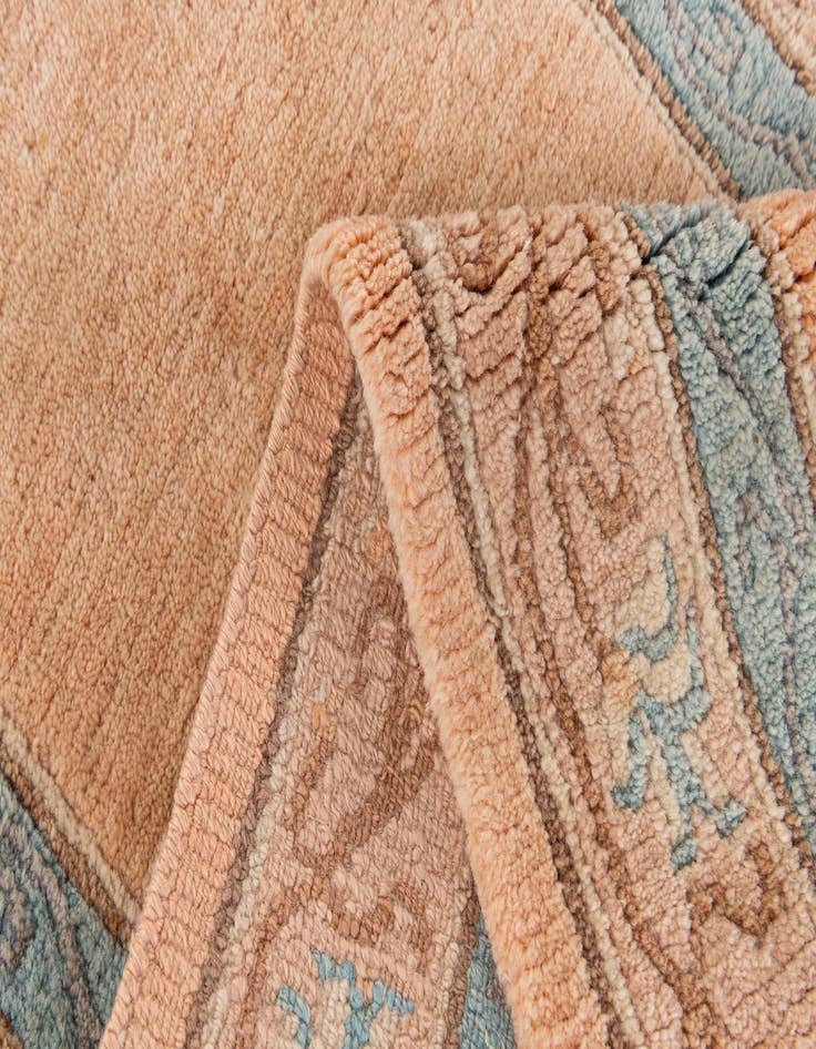 Detail image of  2' 5 x 4' 9  Hand Knotted Tibet Wool Runner Rug