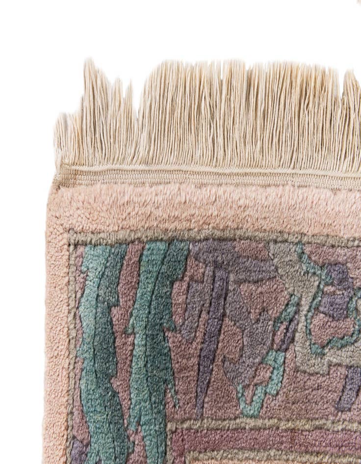 Detail image of  2' 10 x 9' 9  Hand Knotted Tibet Wool Runner Rug