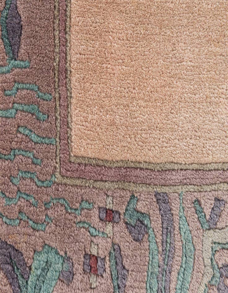 Detail image of  2' 10 x 9' 9  Hand Knotted Tibet Wool Runner Rug