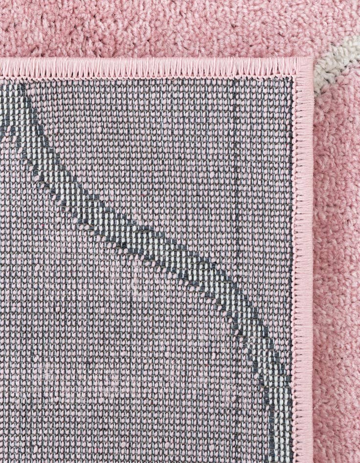 Detail image of  5' 3 x 5' 3 Lattice Frieze Square Rug