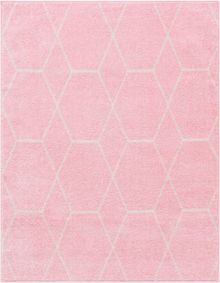 Detail image of  5' 3 x 5' 3 Lattice Frieze Square Rug