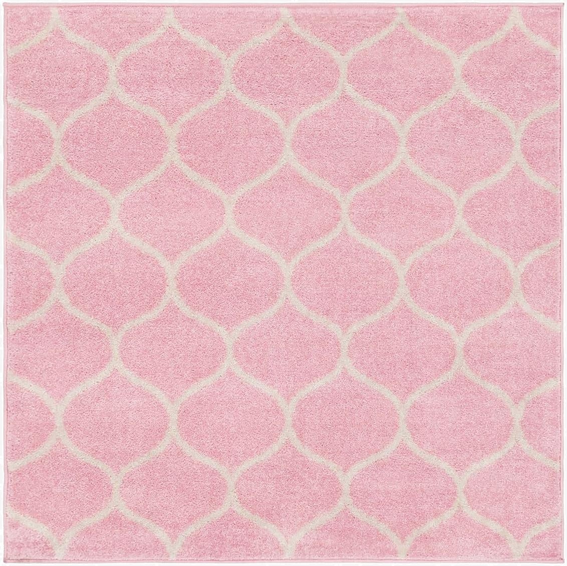  3' x 3' Lattice Frieze Square Rug