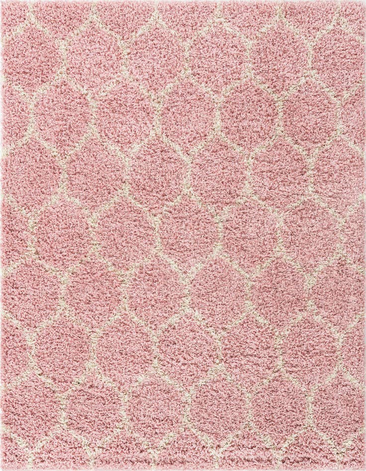 Detail image of  10' x 10' Lattice Shag Square Rug