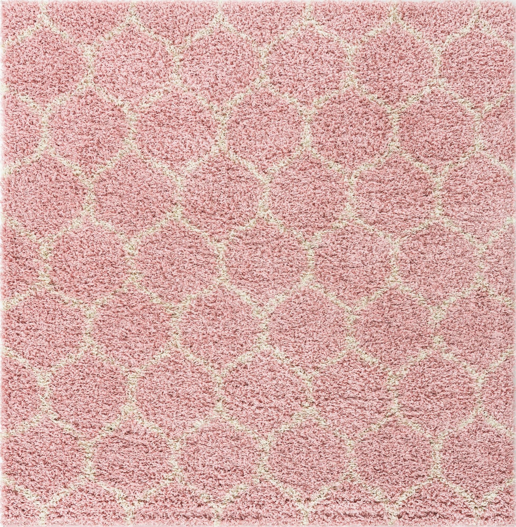  4' x 4' Lattice Shag Square Rug