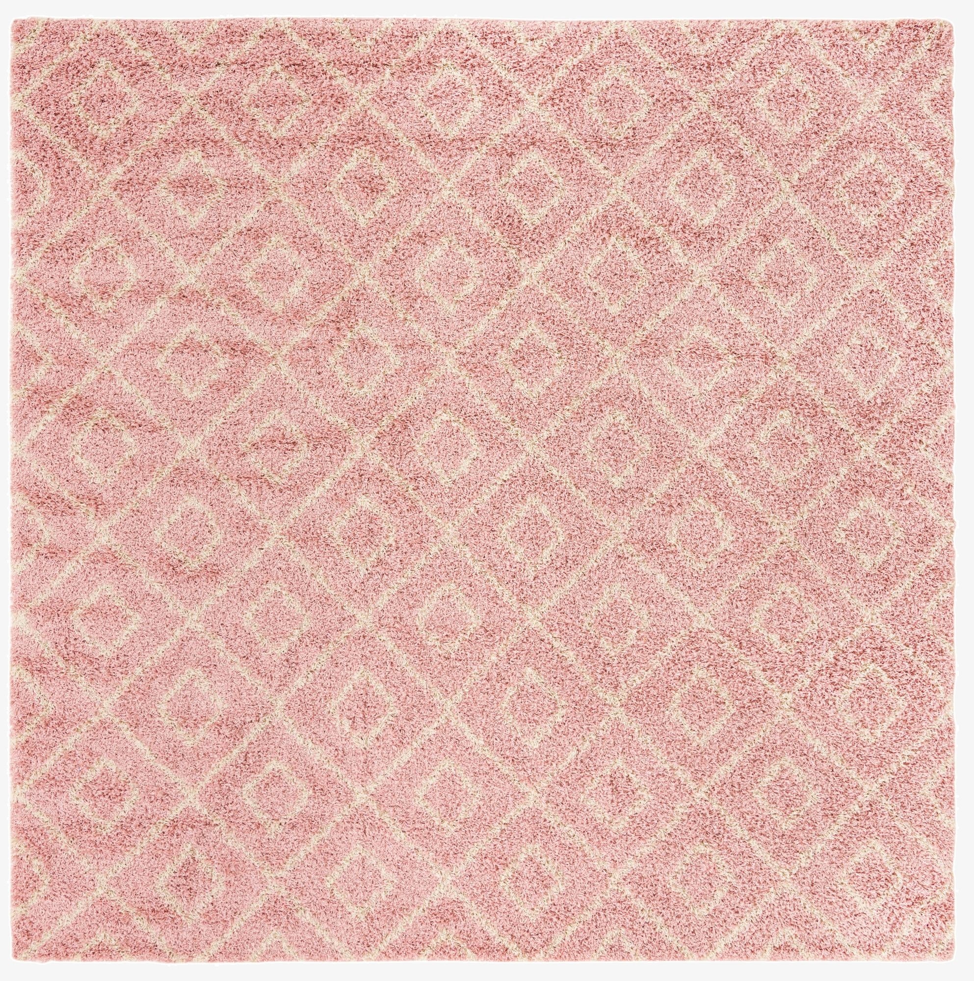  10' x 10' Lattice Shag Square Rug