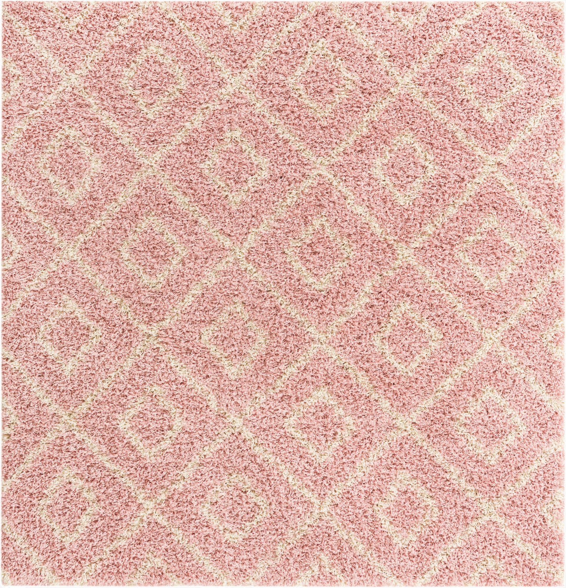  5' 3 x 5' 3 Lattice Shag Square Rug
