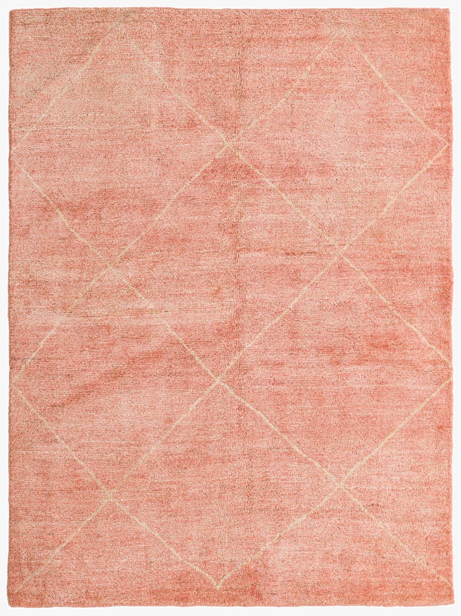  5' 6 x 6' 7  Hand Knotted Moroccan Wool Square Rug