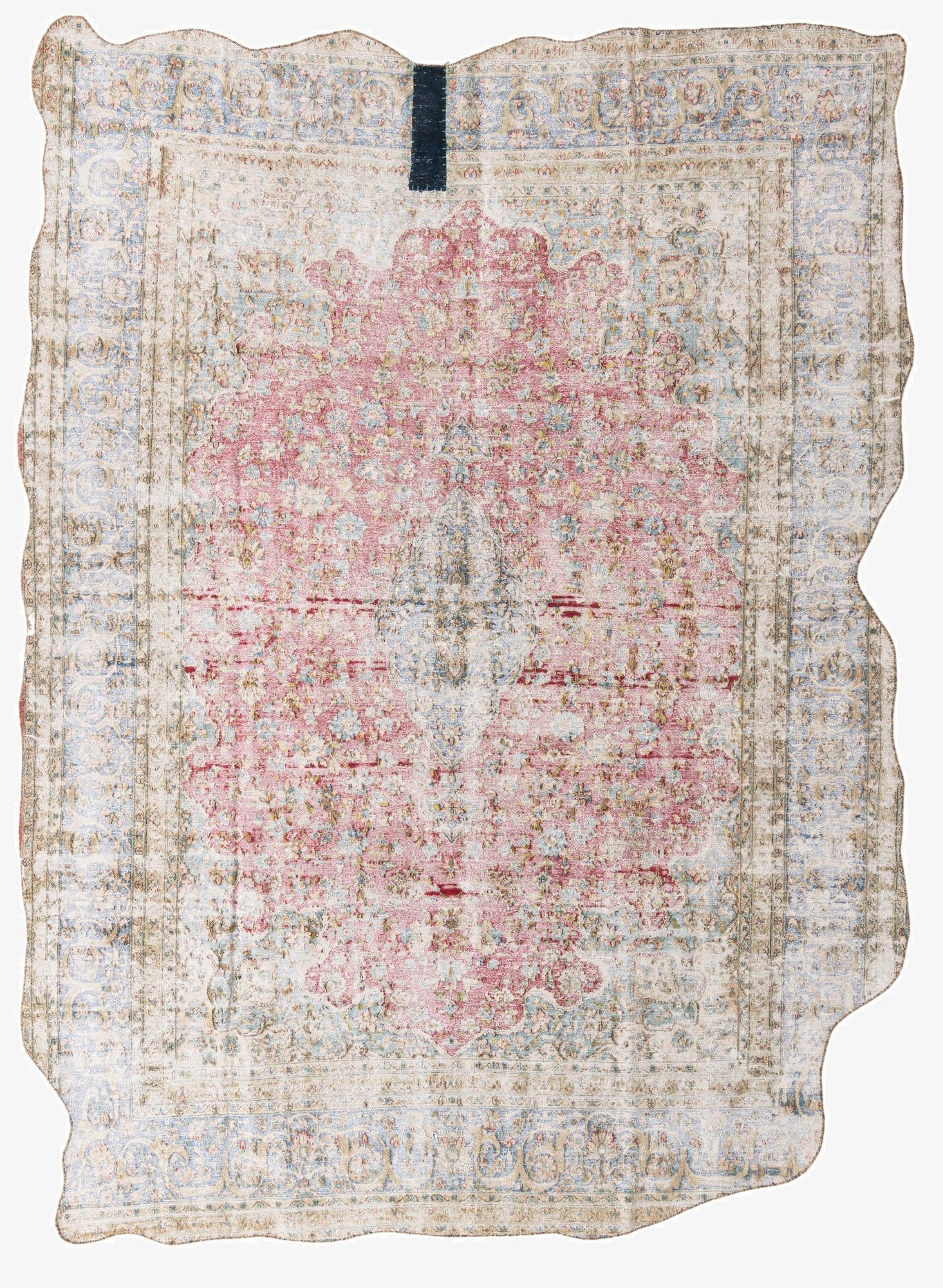  8' 7 x 11' 11  Hand Knotted Ultra Vintage Persian Wool Rug