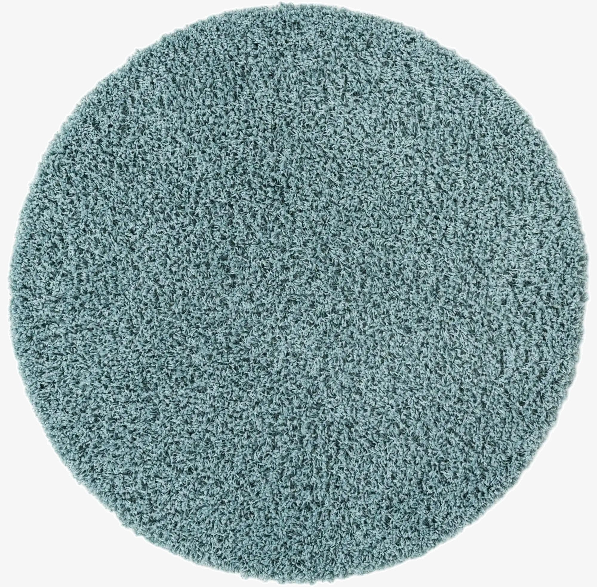  4' x 4' Solid Shag Round Rug