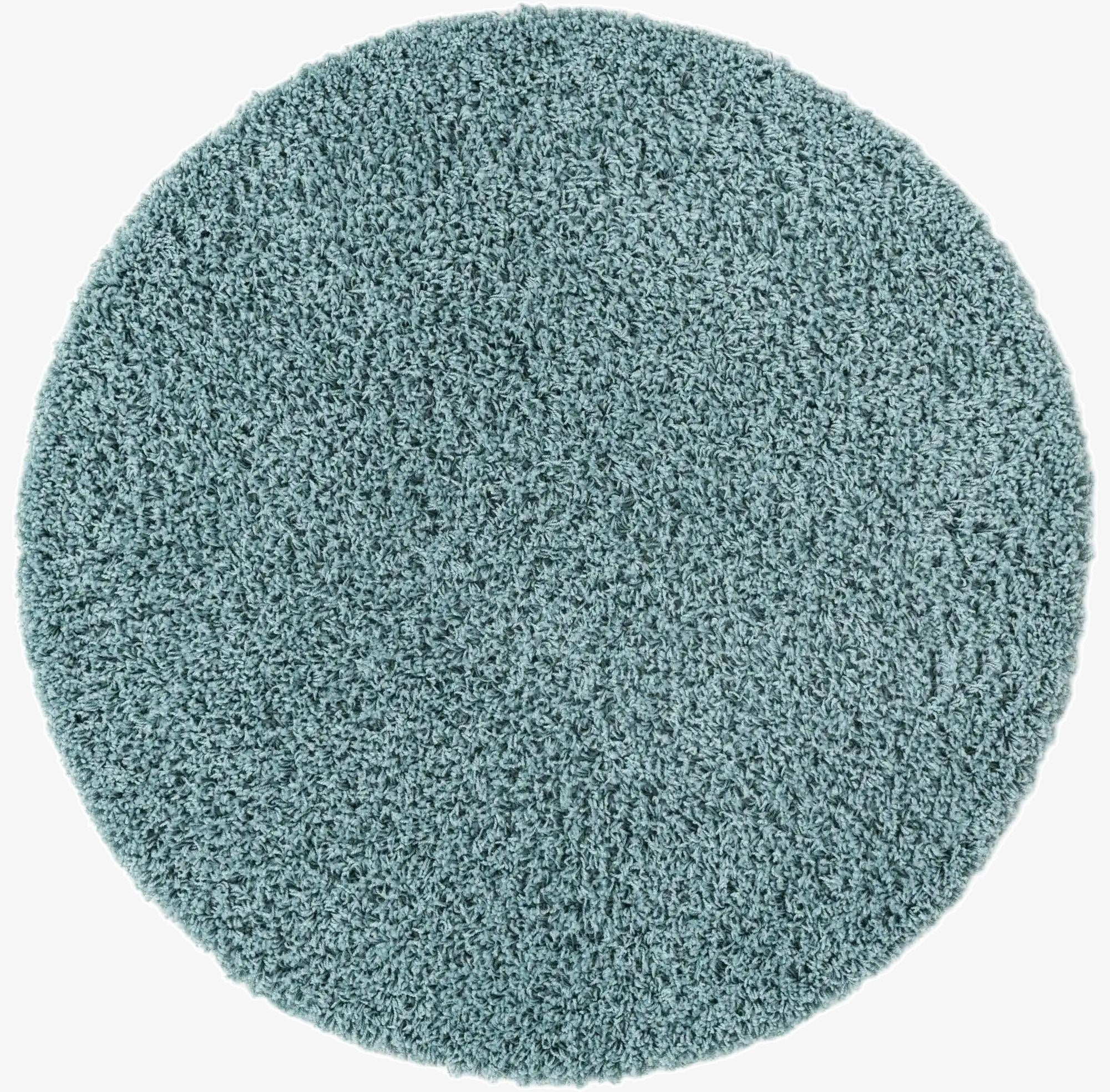  6' x 6' Solid Shag Round Rug