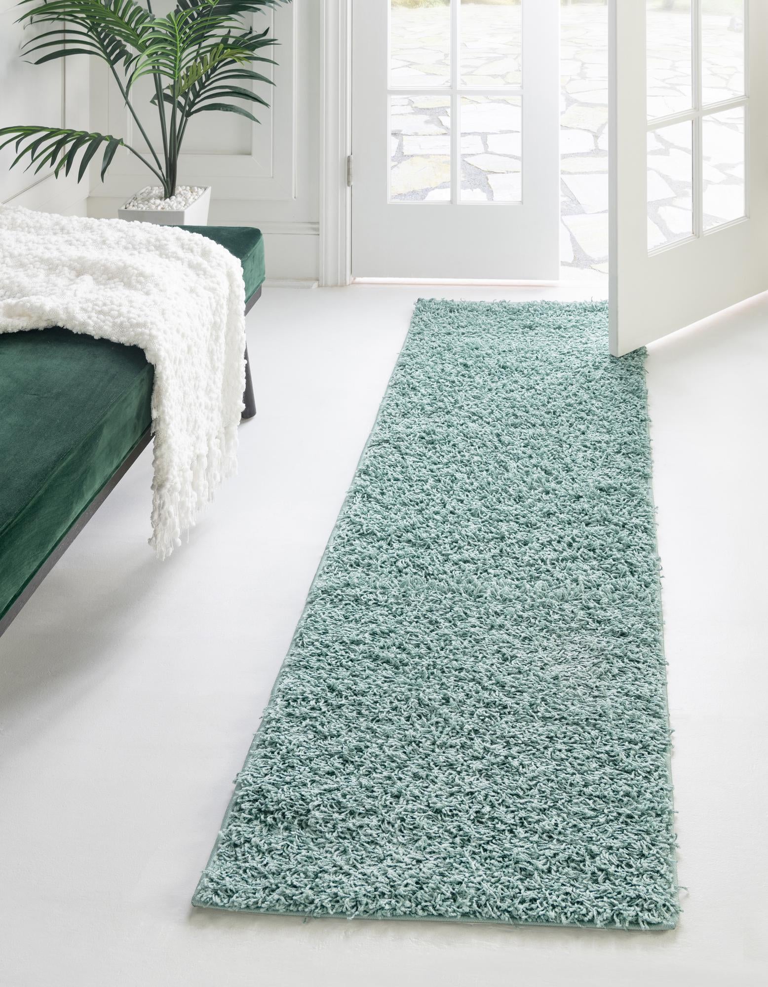  2' 6 x 13' Comfort Solid Shag Runner Rug