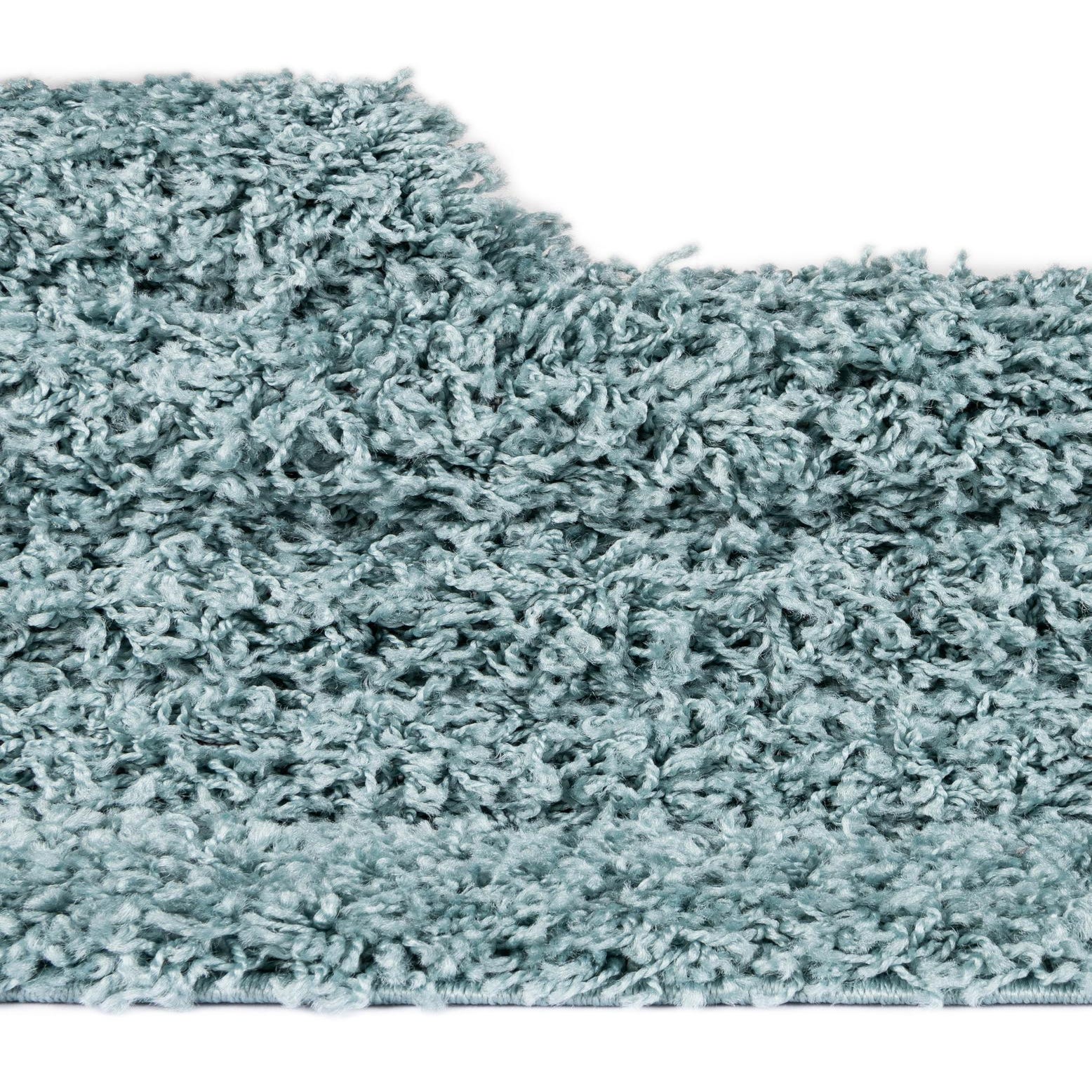 Light Slate Blue 2' 7 x 10' Solid Shag Runner Rug | Rugs.com