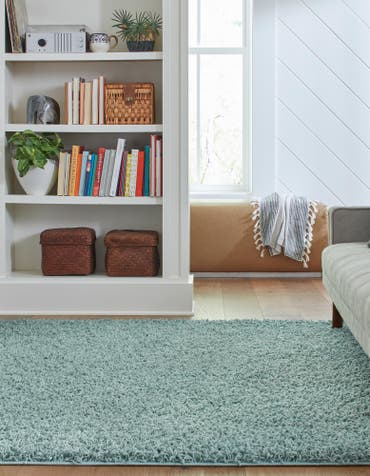  7' x 7' Comfort Solid Shag Square Rug