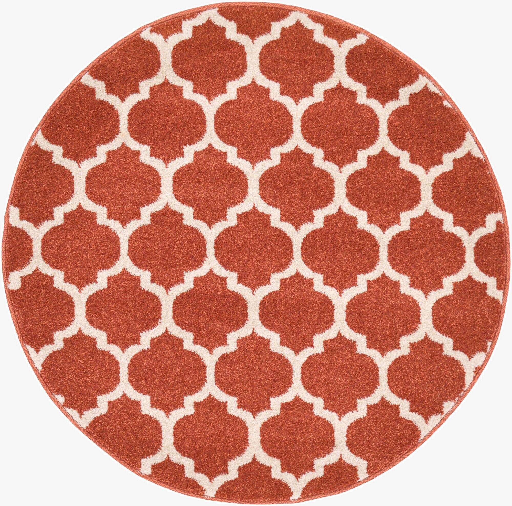  3' 3 x 3' 3 Lattice Round Rug