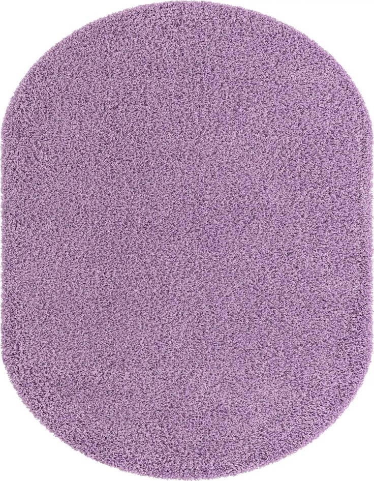 Detail image of  5' 3 x 8' Solid Shag Oval Rug