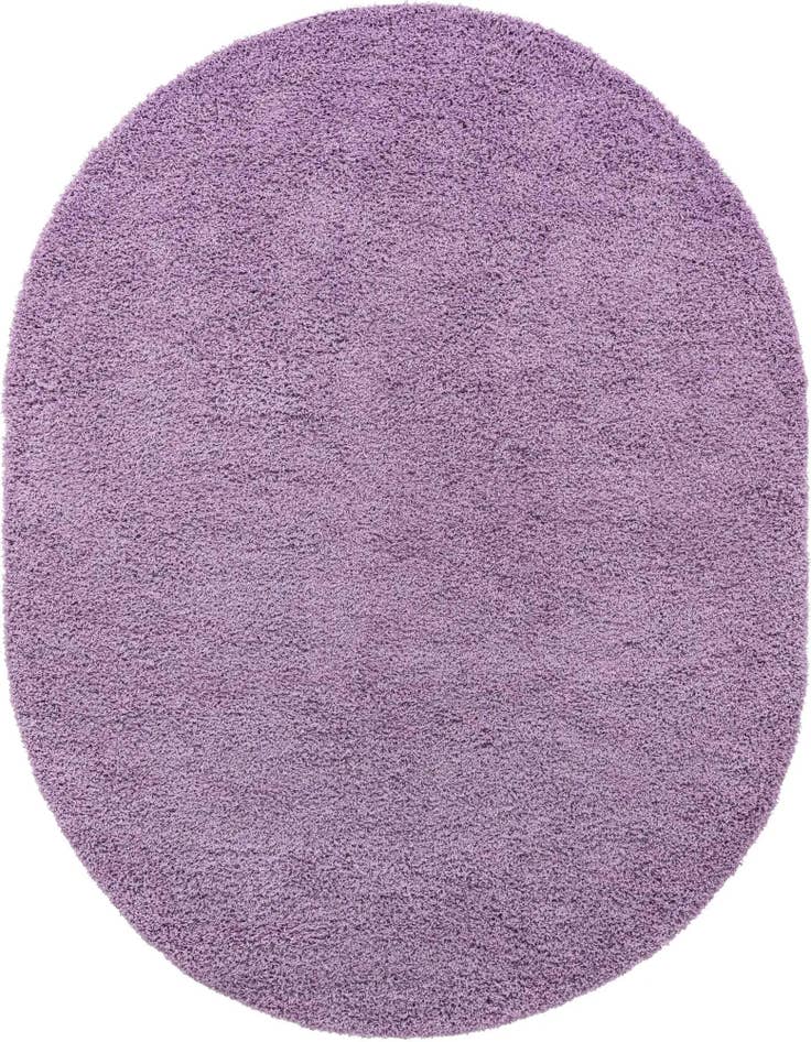 Detail image of  7' 10 x 10' Solid Shag Oval Rug