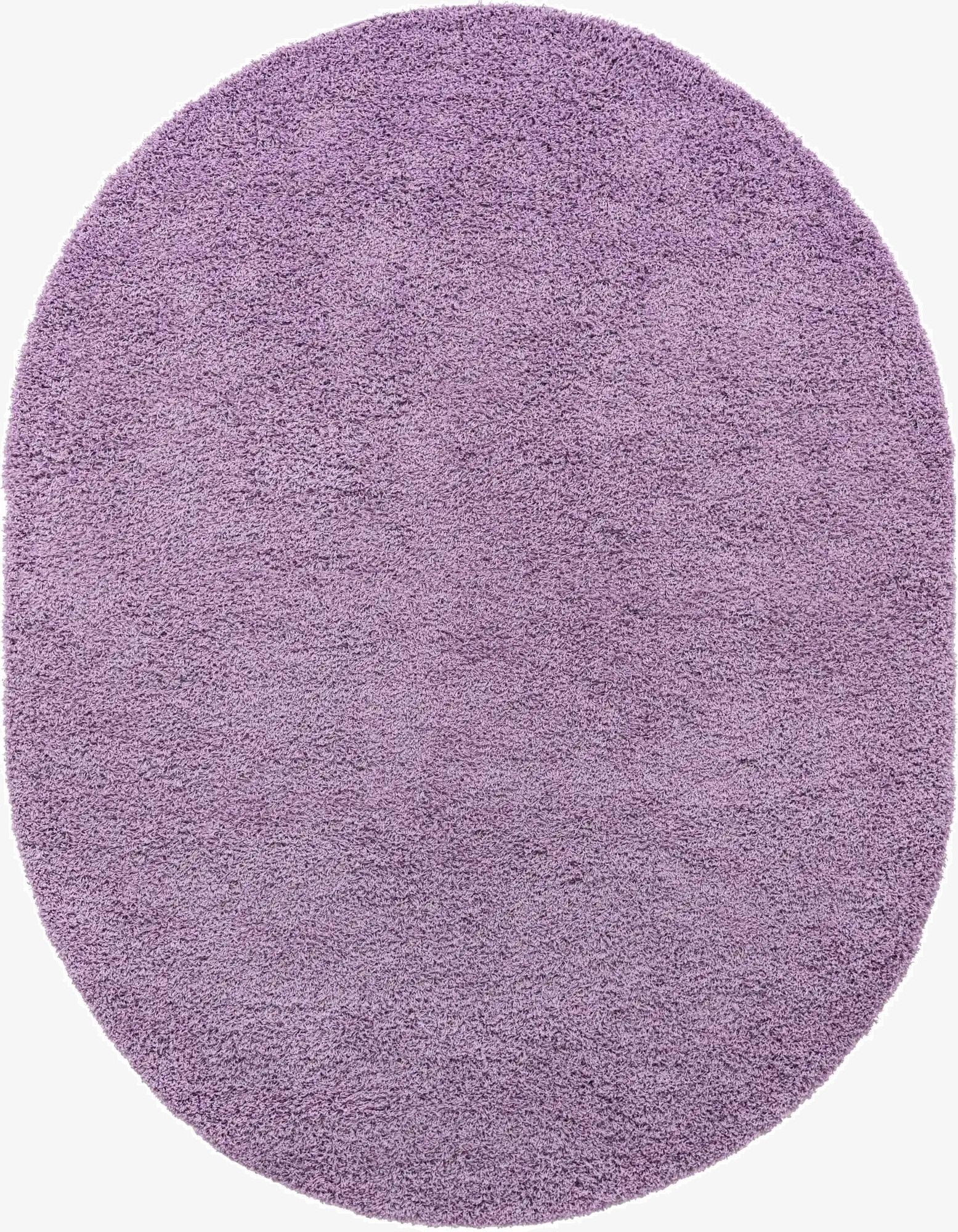  7' 10 x 10' Solid Shag Oval Rug