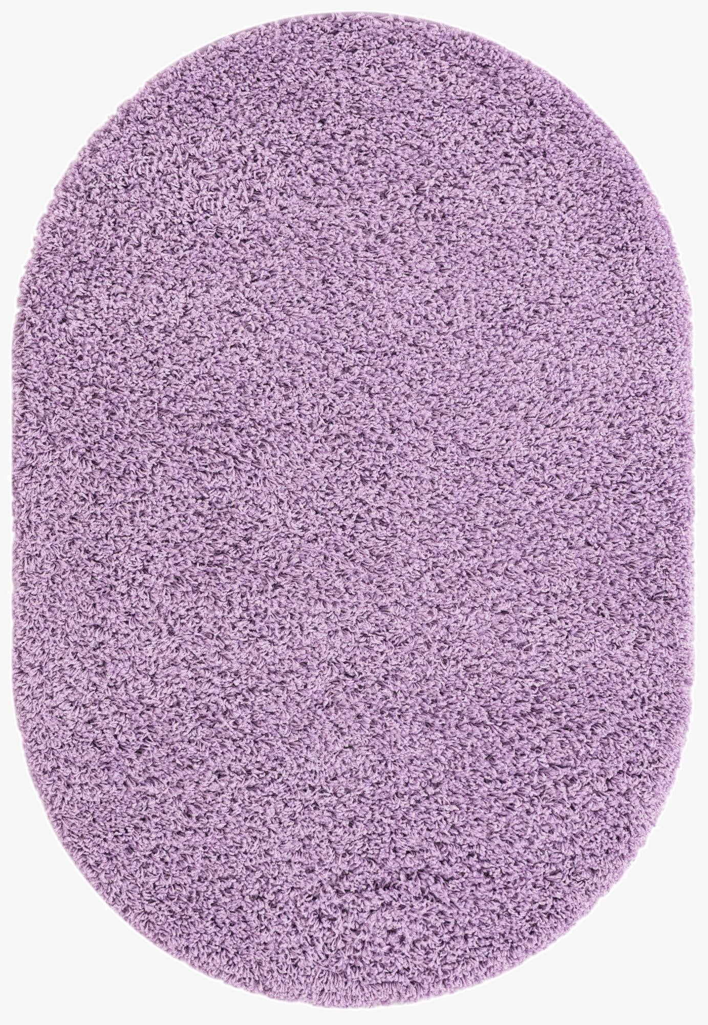  3' x 5' 3 Solid Shag Oval Rug