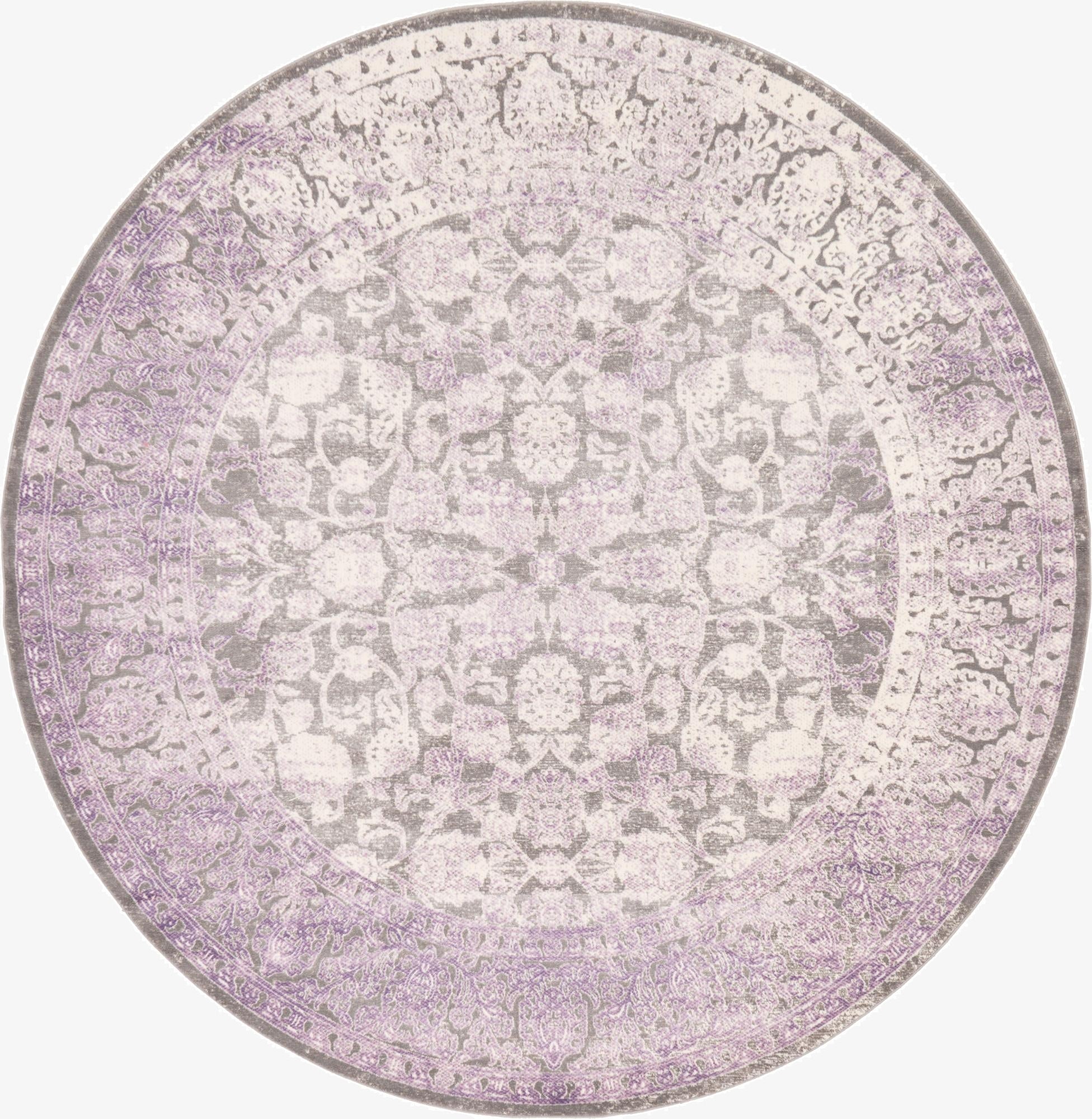 8' x 8' Modern Classical Round Rug