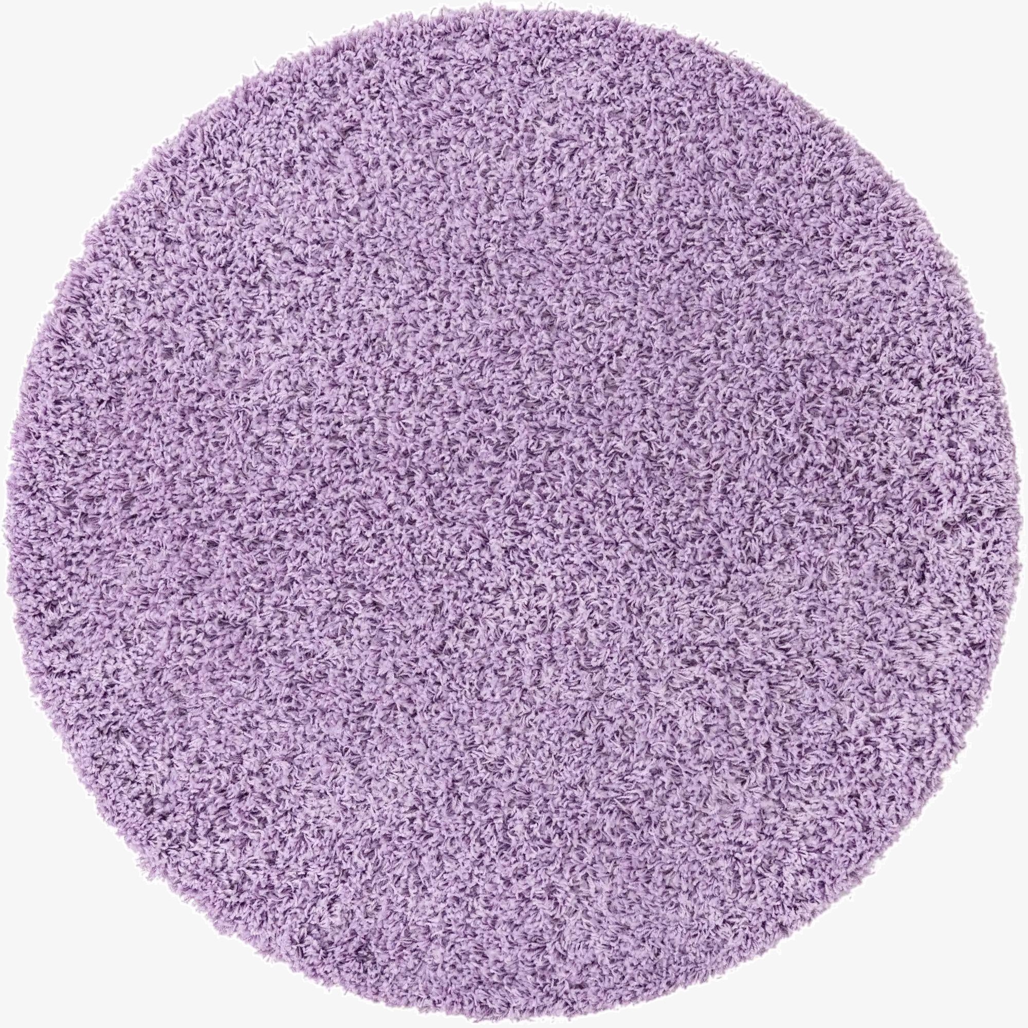  4' x 4' Solid Shag Round Rug