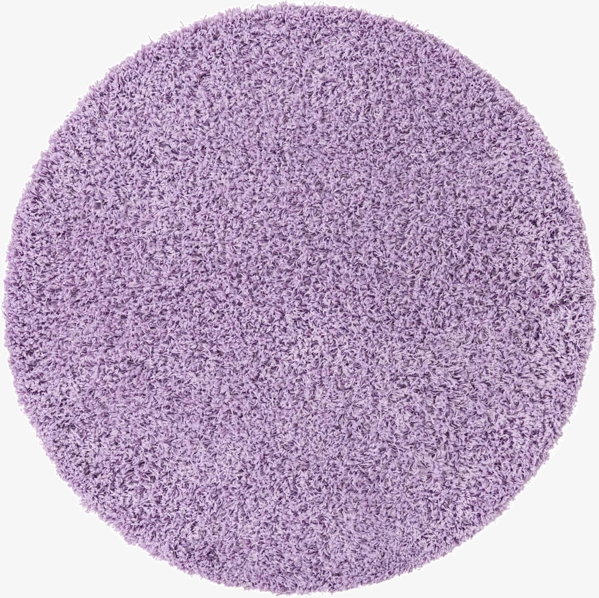  6' x 6' Solid Shag Round Rug