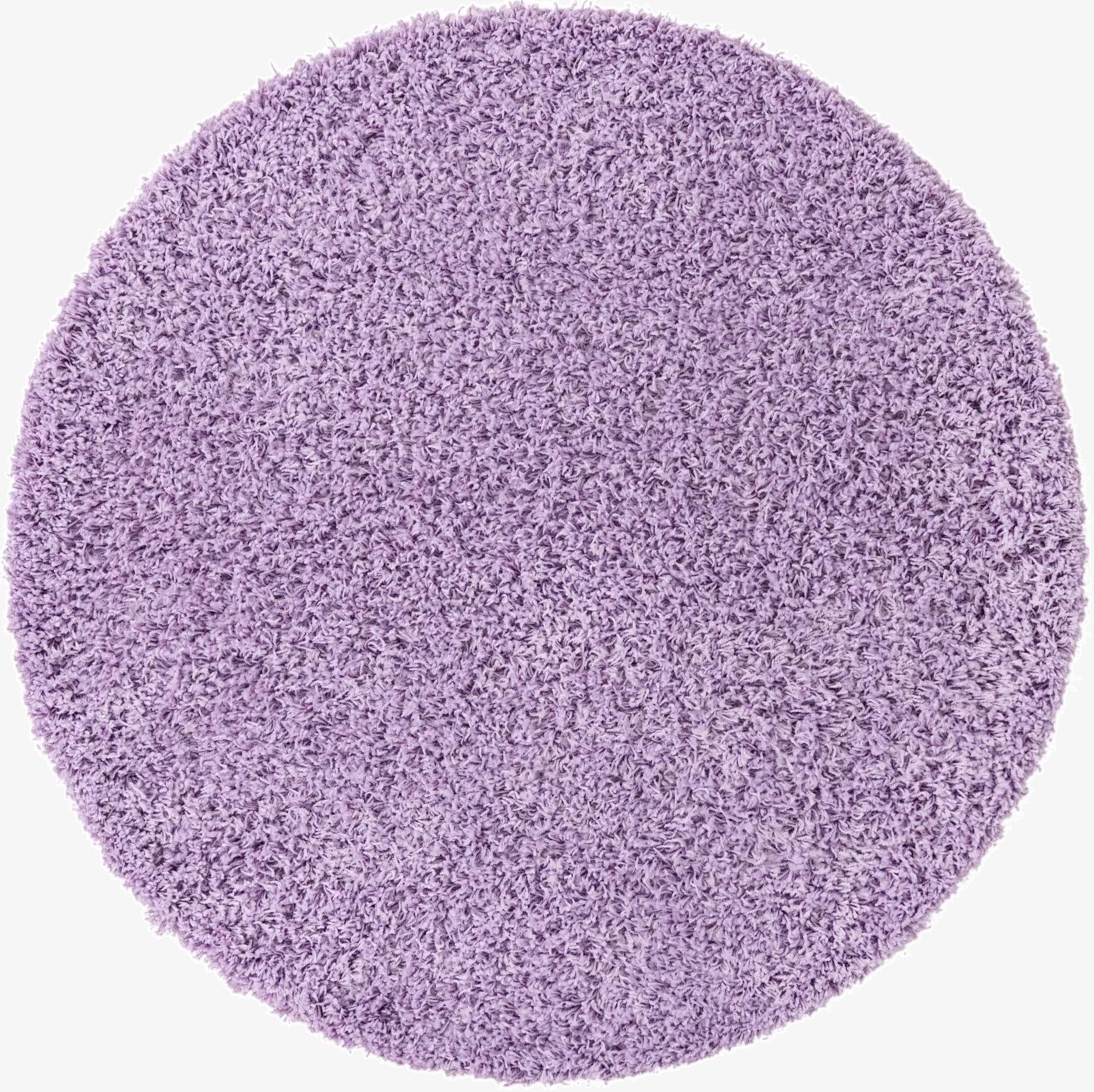  5' 3 x 5' 3 Solid Shag Round Rug