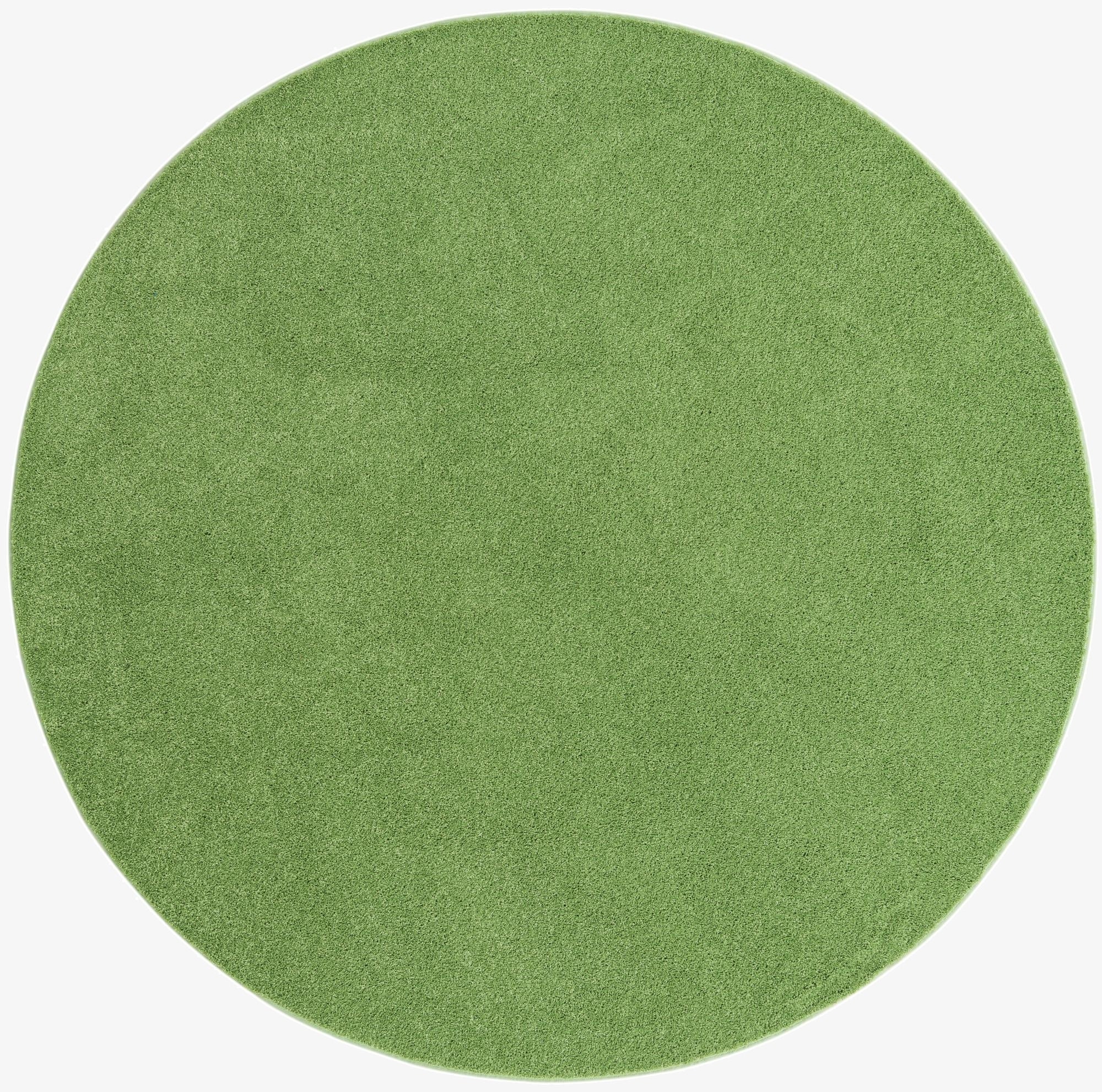  6' 10 x 6' 10 Solid Frieze Round Rug