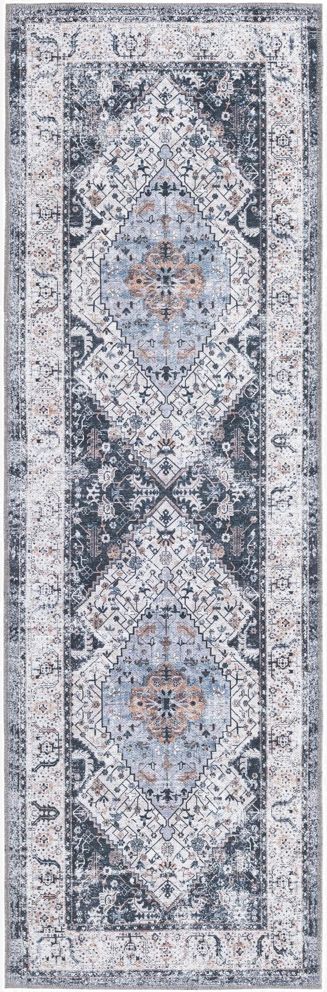  2' x 6'  Washable Yara Runner Rug