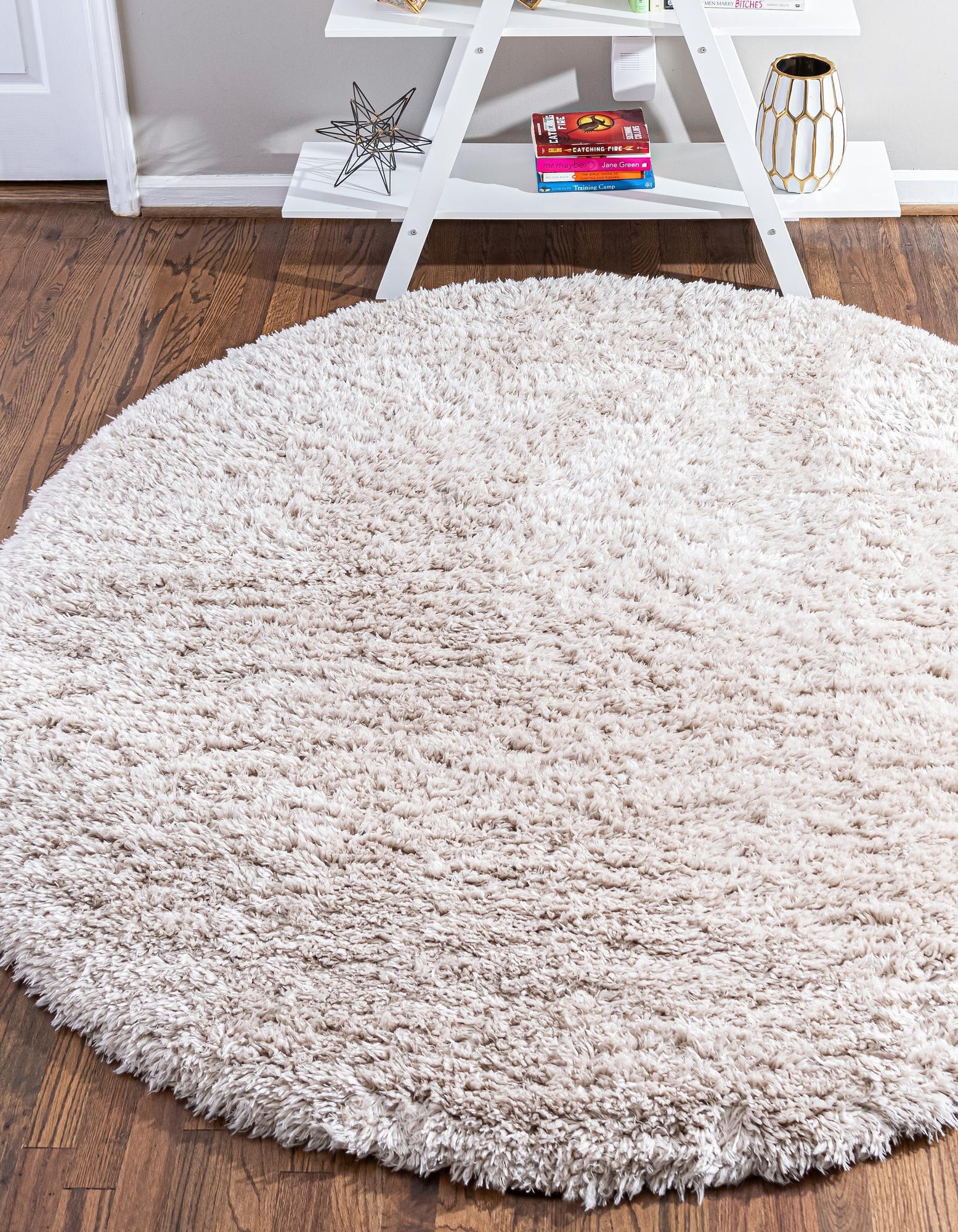 Linen 4' x 4' Infinity Shag Round Rug | Rugs.com