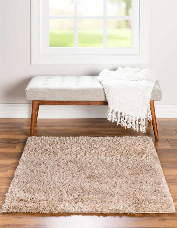 Linen 8' x 8' Zermatt Shag Square Rug | Rugs.com