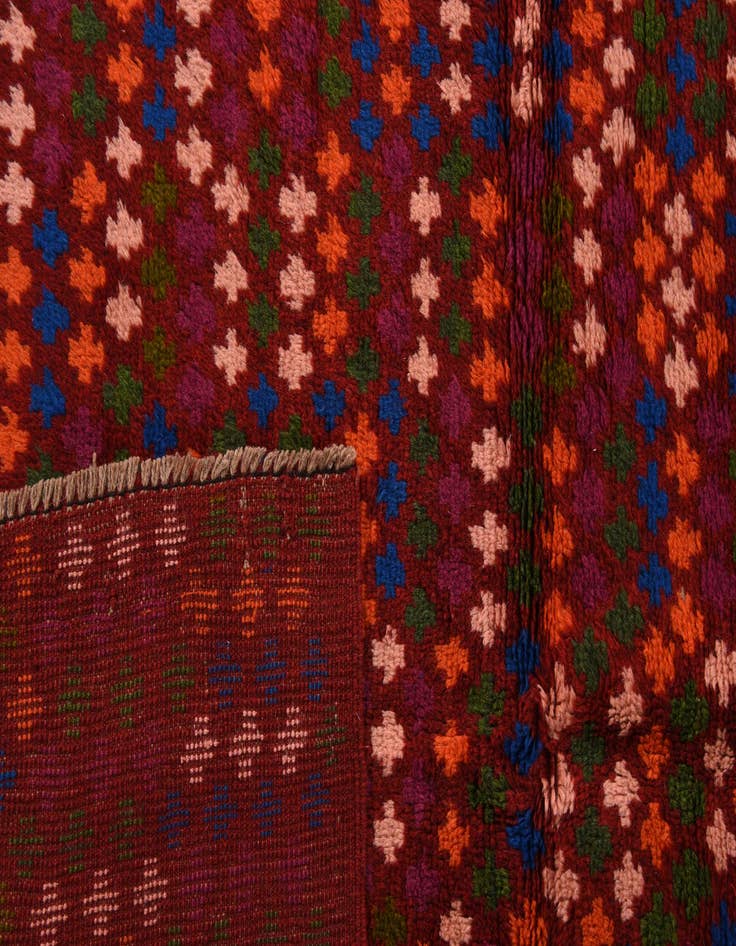 Detail image of  4' 2 x 5' 10  Hand Knotted Balouch Wool Rug