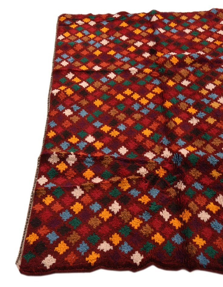 Detail image of  4' 1 x 5' 8  Hand Knotted Balouch Wool Rug