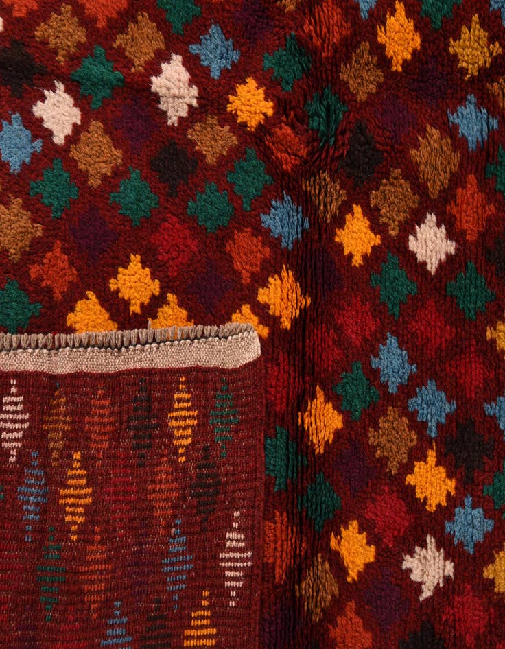 Detail image of  4' 1 x 5' 8  Hand Knotted Balouch Wool Rug